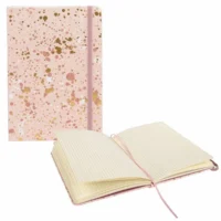 Idena Notizbuch Sparkle 100g/m² kariert 14x20cm - kariert, rosé