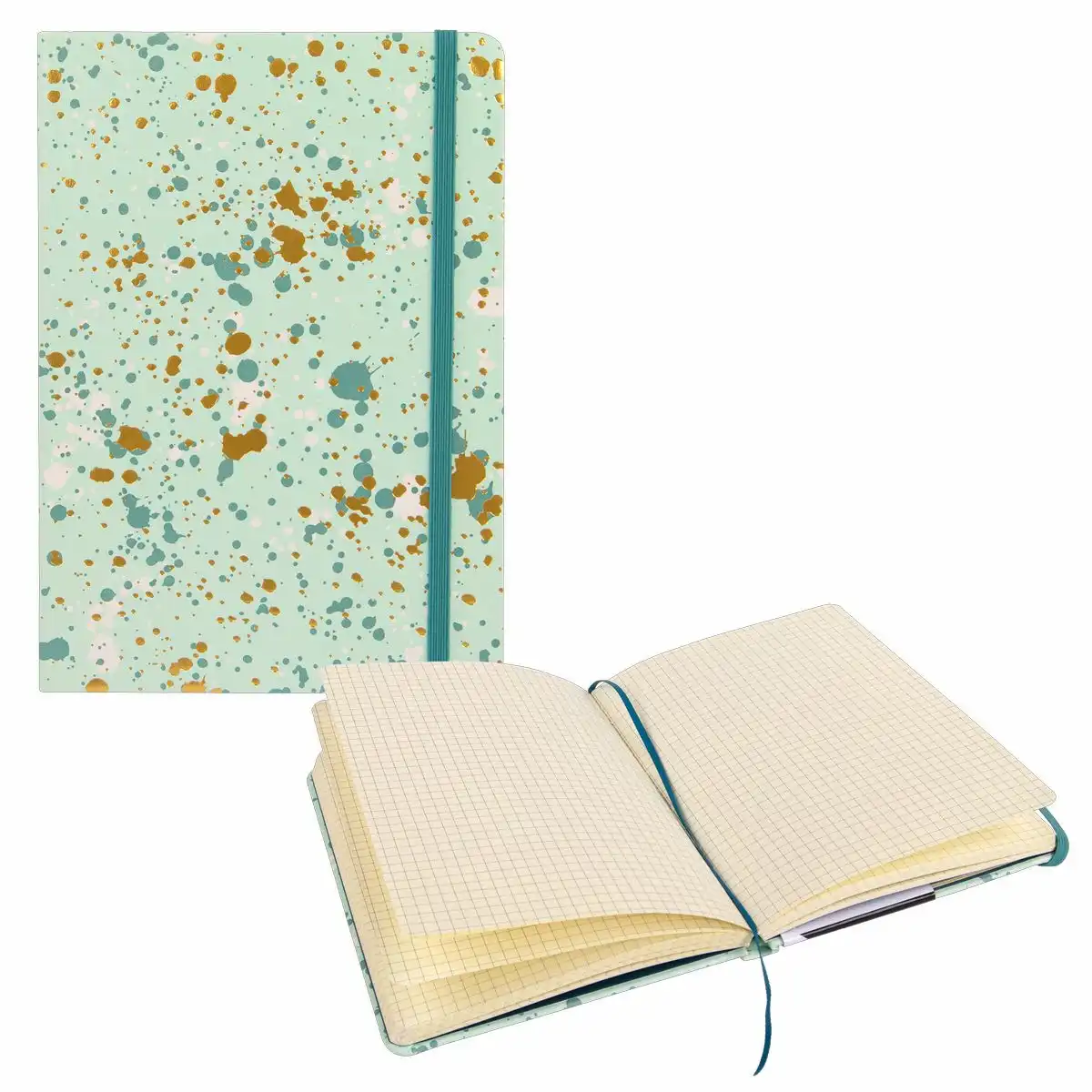 Idena Notizbuch Sparkle 100g/m² kariert 14x20cm