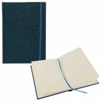 Idena Notizbuch Glitter 100g/m² kariert 14x20cm - nachtblau