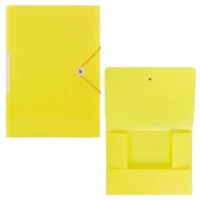 Idena Sammelmappe PP mit Gummizugverschluss und Rückenschild pastell DIN A4 - limone