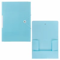 Idena Sammelmappe PP mit Gummizugverschluss und Rückenschild pastell DIN A4 - aqua