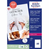 AVERY Zweckform Kopierpapier Colour Laser 200g/m² hochglänzend DIN A4 100 Blatt