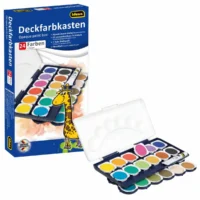 Idena Deckfarbkasten und 1 Tube Deckweiß - 24 Farben/1 Tube Deckweiß