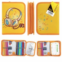 Idena Federmappe Sound orange 28 Teile