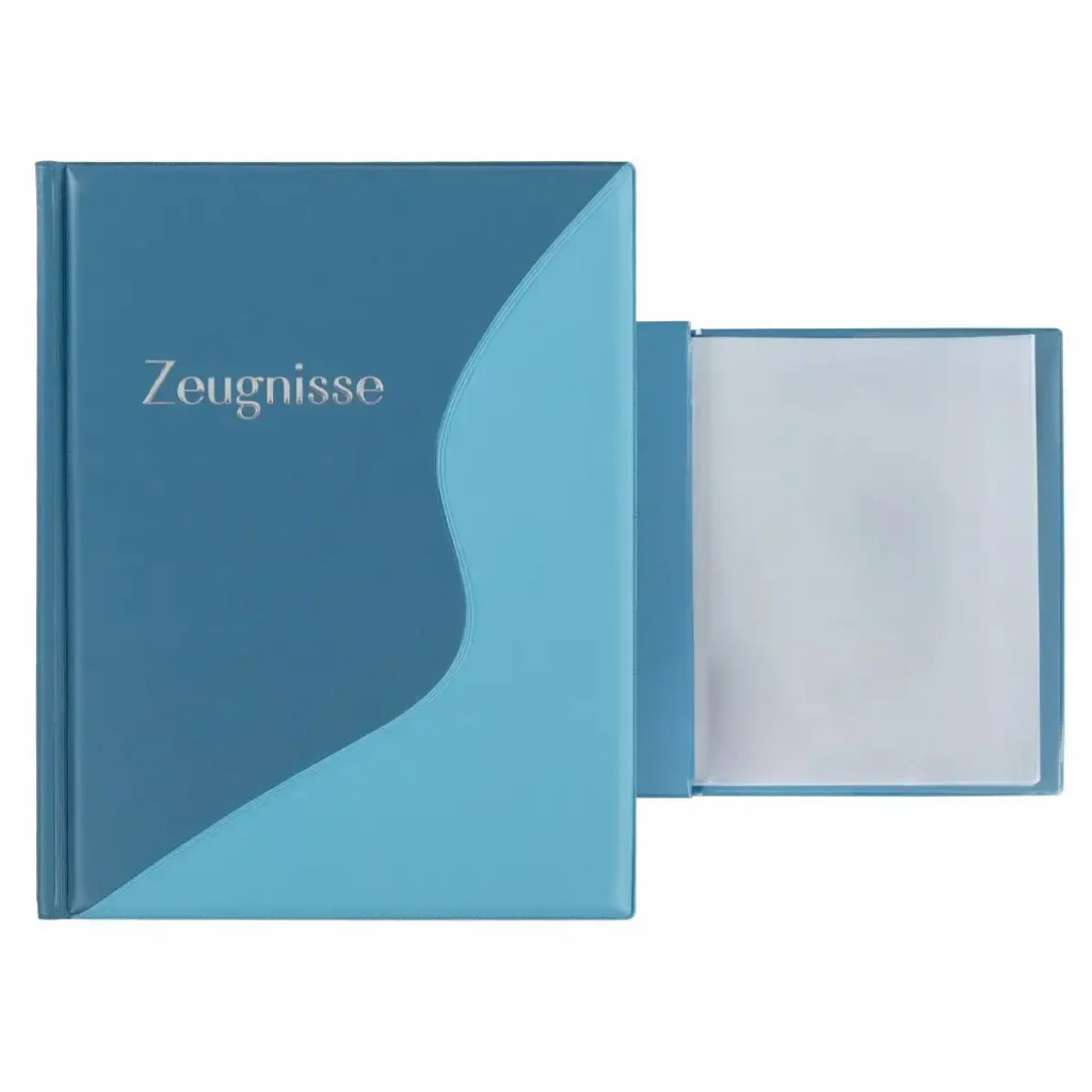 22087_00 Idena Zeugnismappe mit 12 Klarsichthüllen 100µ pastell DIN A4