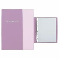 Idena Zeugnismappe Ringbuch mit 10 Klarsichthüllen 100µ pastel DIN A4 - 100µ, lial