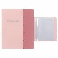 Idena Zeugnismappe Sichtbuch mit 12 Klarsichthüllen 100µ pastell DIN A4 - rosa