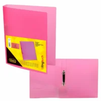 Idena Ringbuch PP 2 Ringe transluzent DIN A4 - pink