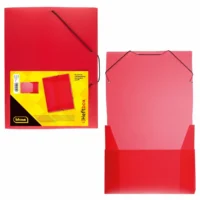 Idena Heftbox PP mit Gummizug transluzent - rot, DIN A4
