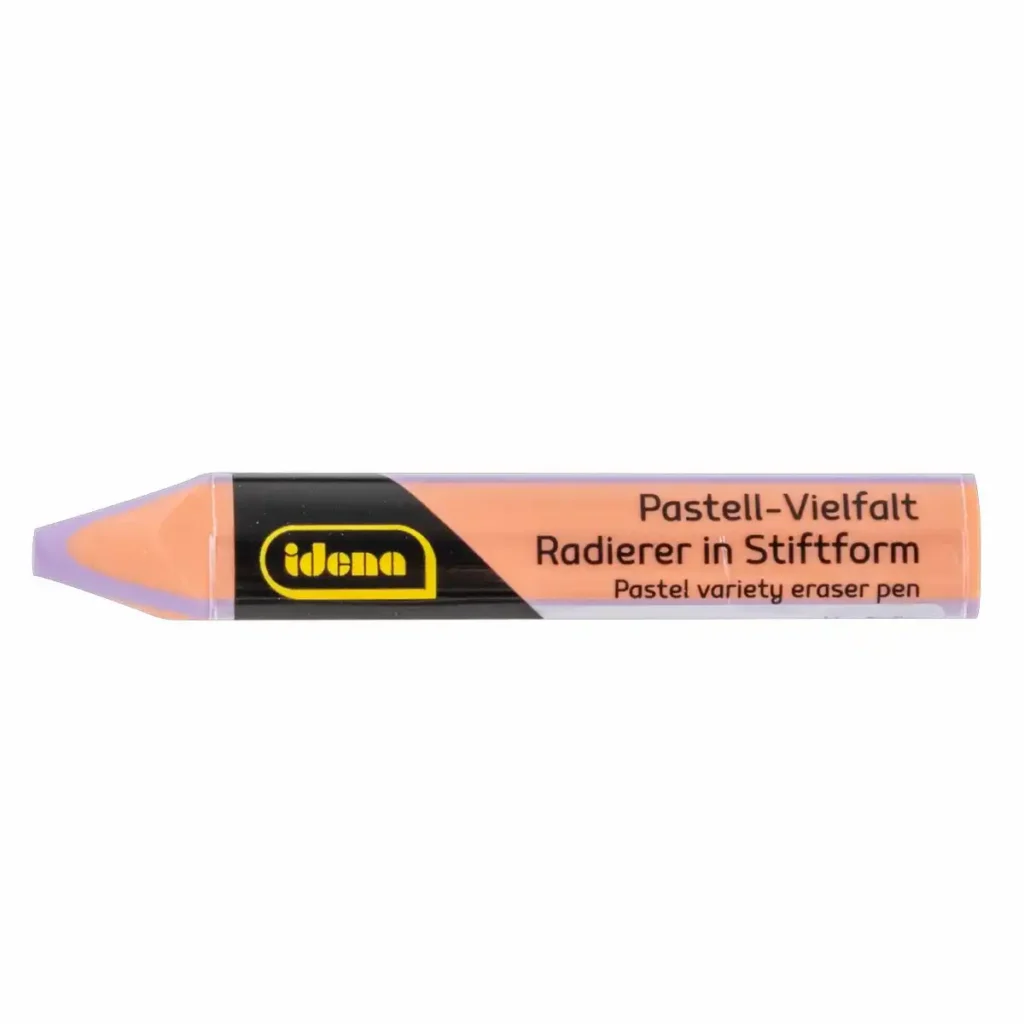 Idena Radierer Pastell in Stiftform dreieckig - apricot/flieder