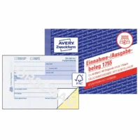 AVERY Zweckform Einnahme-/Ausgabebeleg selbstdurchschreibend DIN A6 quer 2x40 Blatt