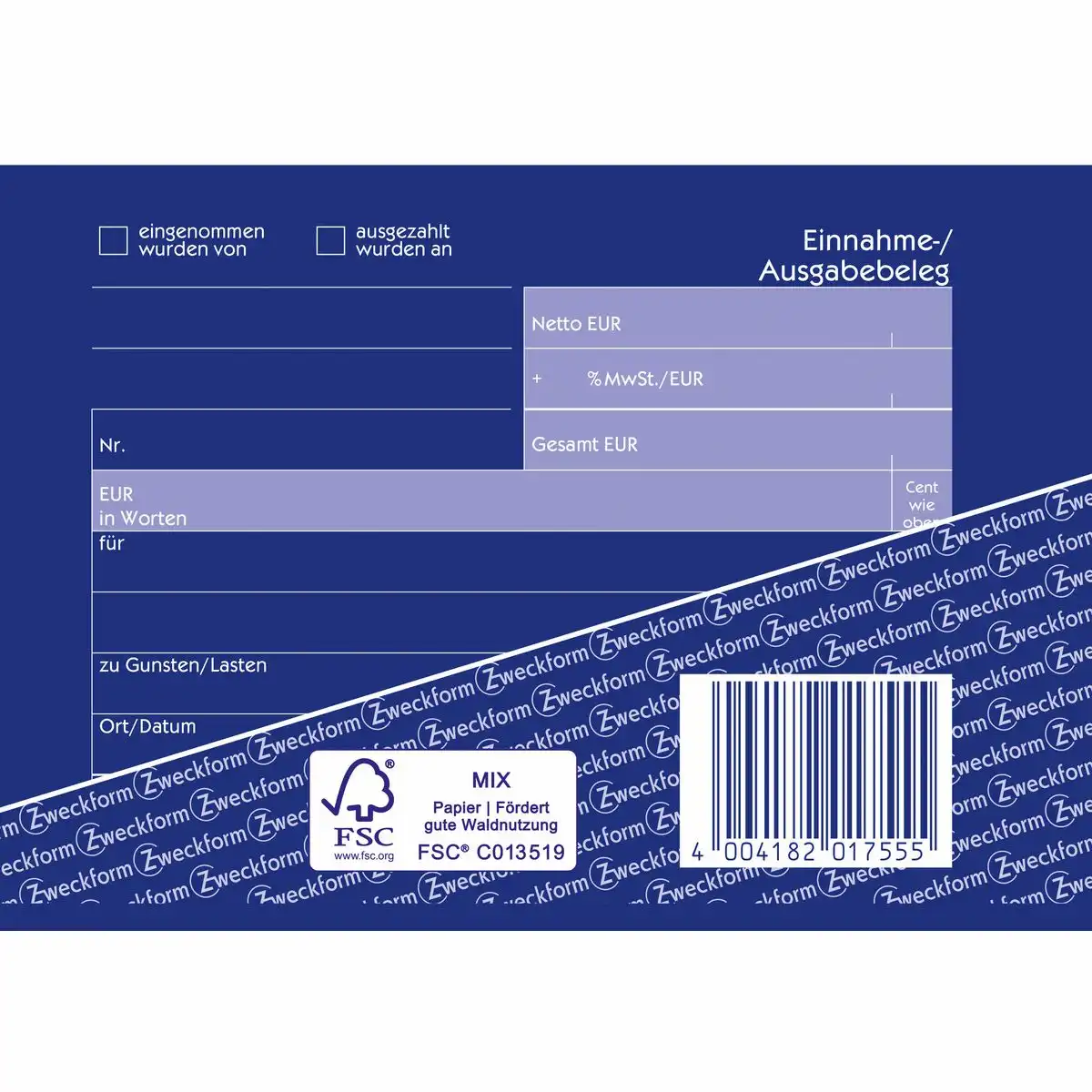 311755_03 AVERY Zweckform Einnahme-/Ausgabebeleg selbstdurchschreibend DIN A6 quer 2x40 Blatt-3
