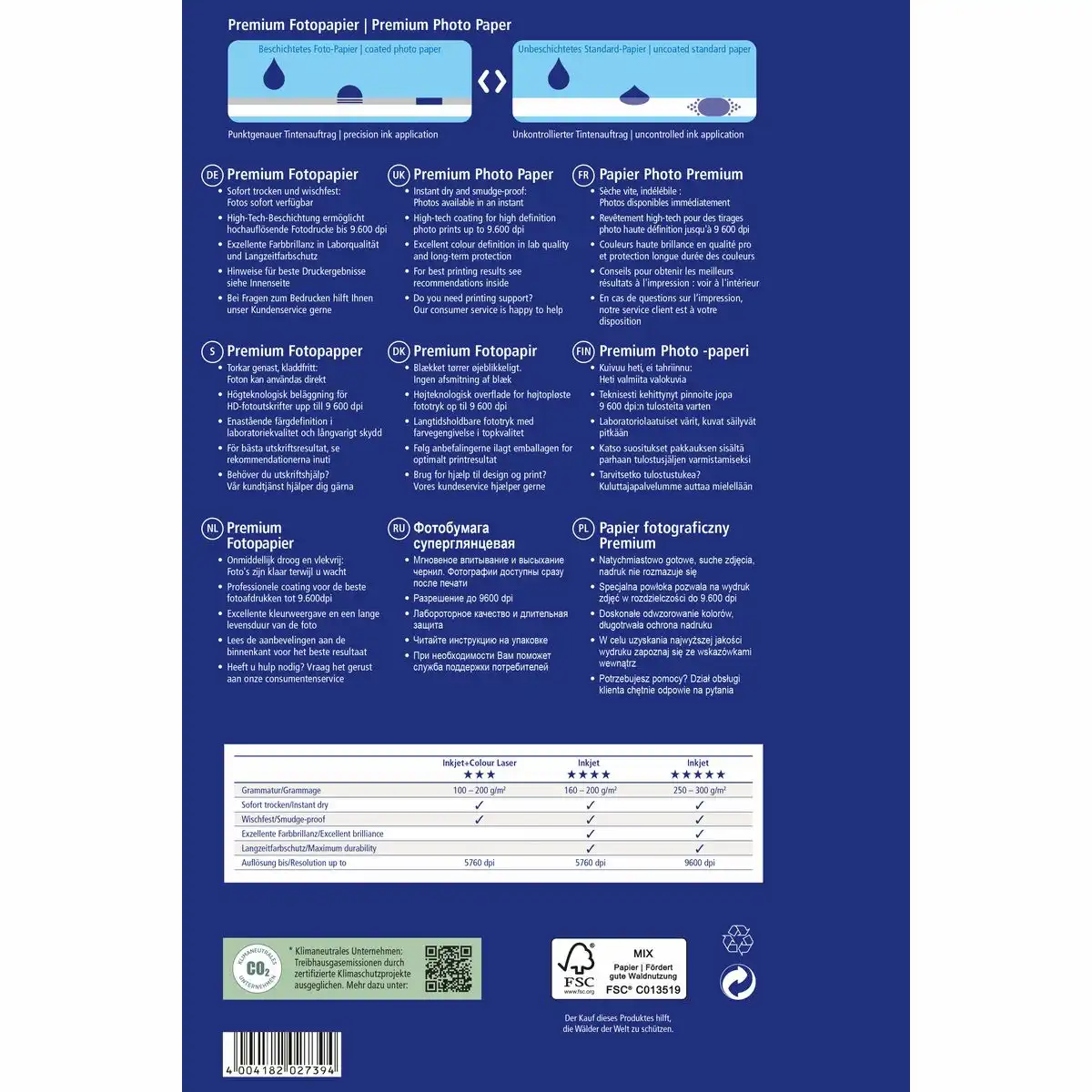 AVERY Zweckform Fotopapier Premium 250g/m² DIN A4 40 Blatt-1