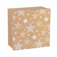 Idena Geschenkbox Stern braun/weiß 27x15