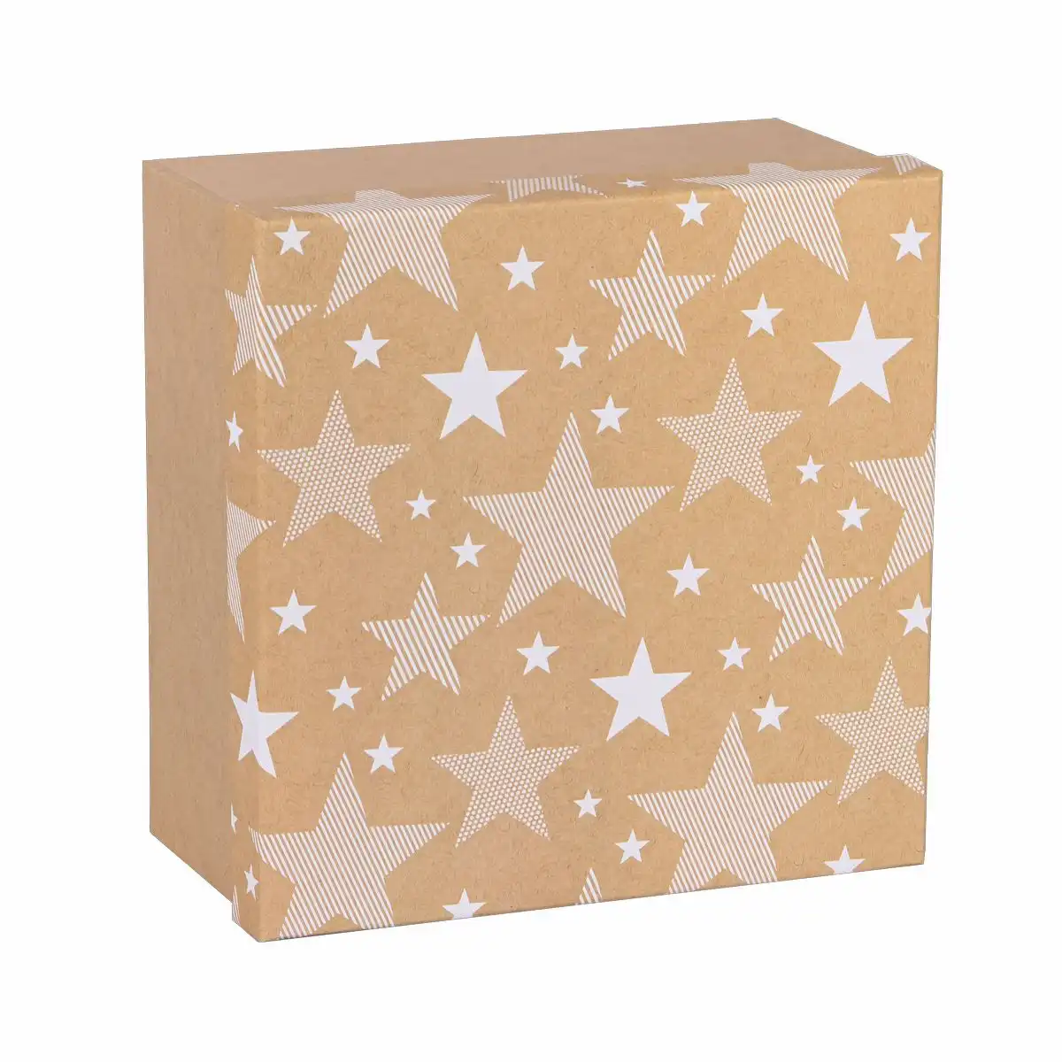 Idena Geschenkbox Stern braun/weiß 27x15