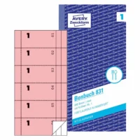 AVERY Zweckform Bonbuch mit Kellner-Nummer 1 rosa 300 Stück