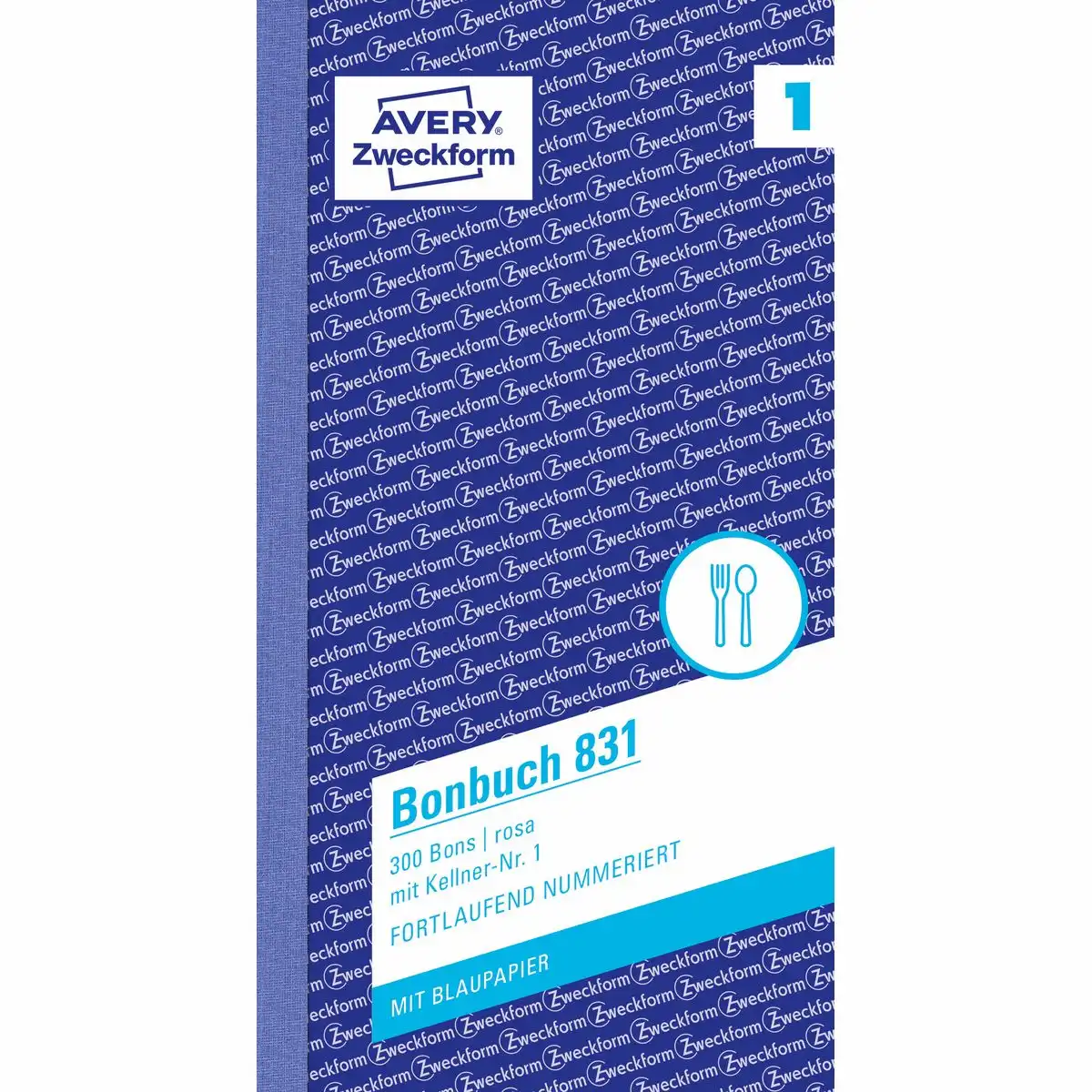 313017_01 AVERY Zweckform Bonbuch mit Kellner-Nummer 1 rosa 300 Stück-1