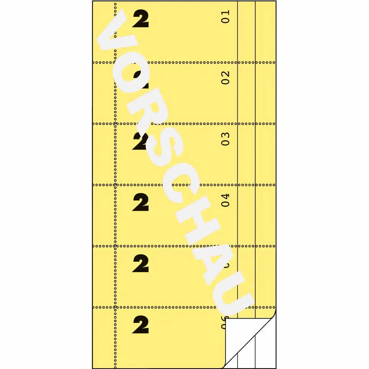 313018_02 AVERY Zweckform Bonbuch mit Kellner-Nummer 2 gelb 300 Stück-2