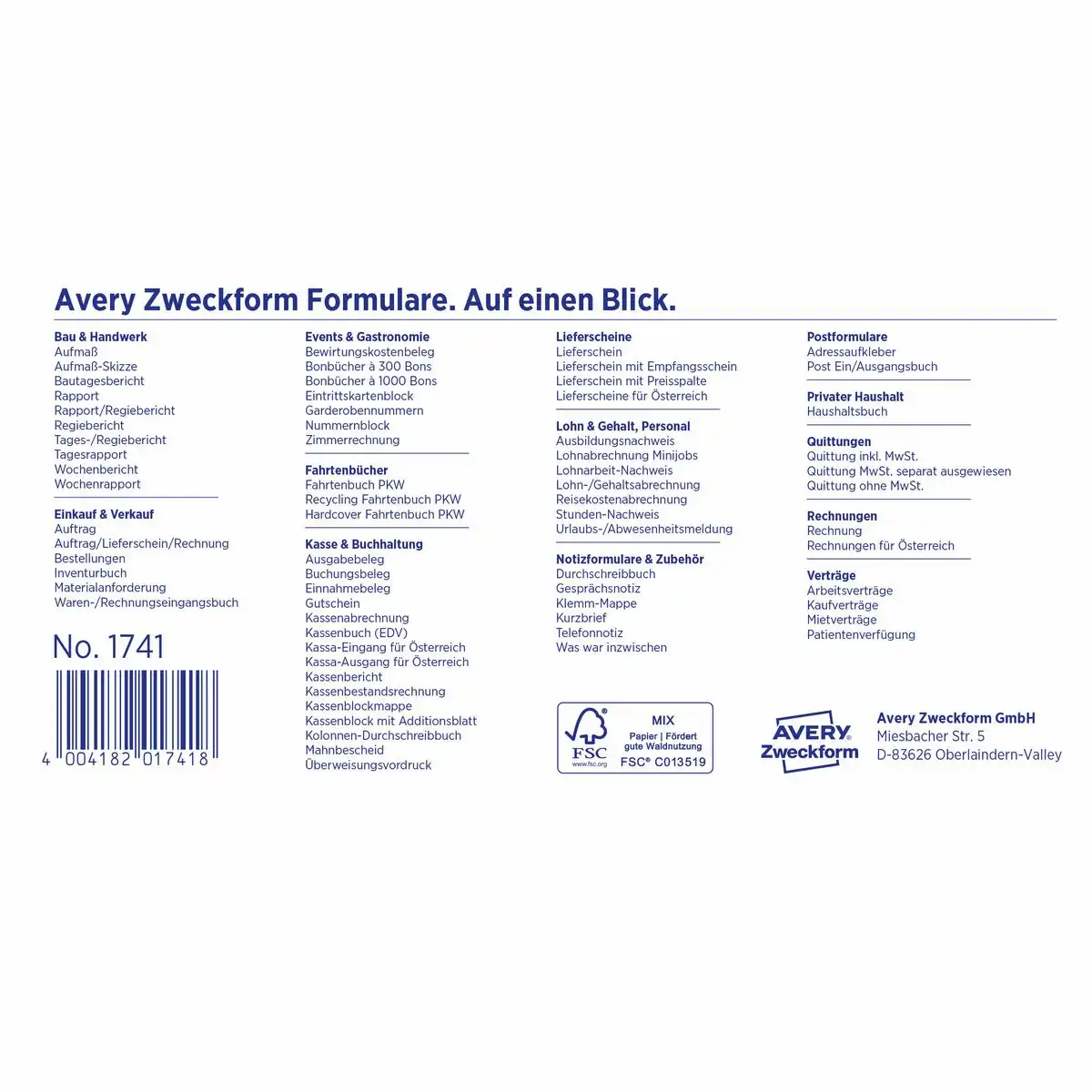 AVERY Zweckform Kurzbrief selbstdurchschreibend 1/3 DIN A4 80 Blatt-3