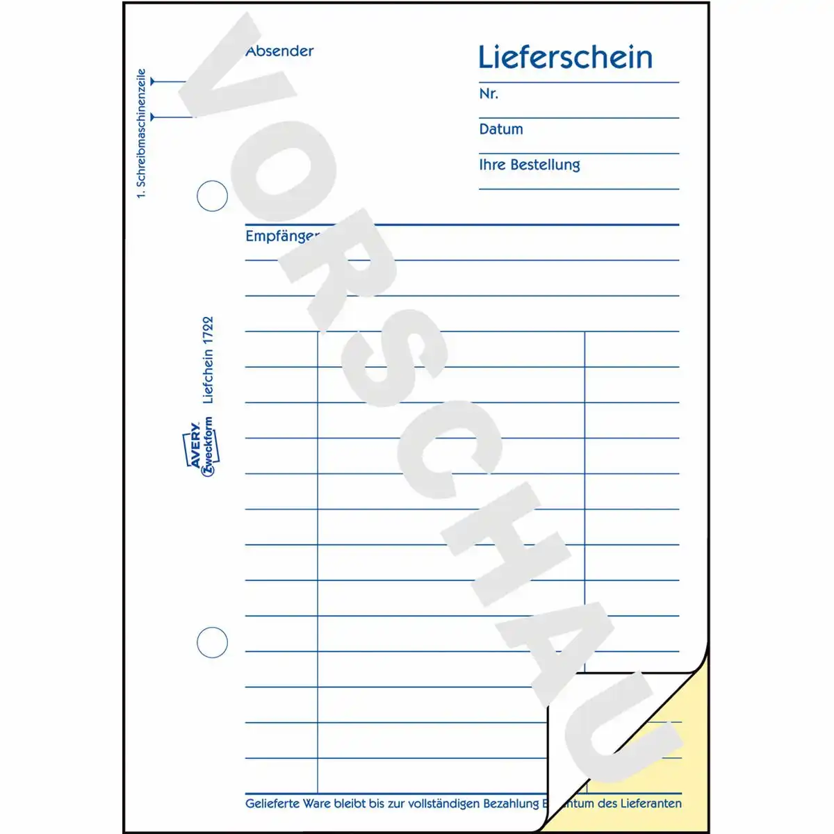 AVERY Zweckform Lieferschein selbstdurchschreibend DIN A6 80 Blatt-2
