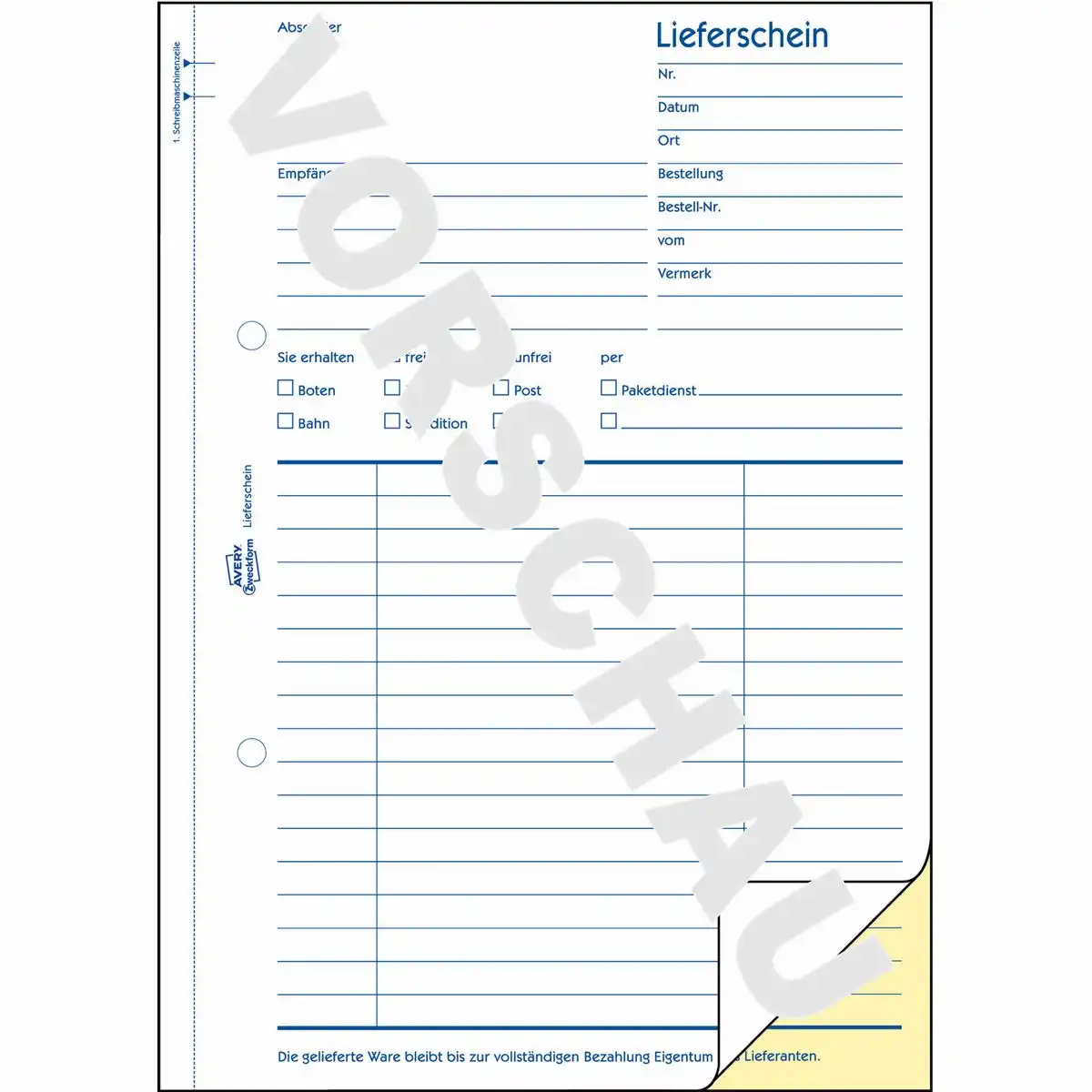 AVERY Zweckform Lieferschein selbstdurchschreibend DIN A5 80 Blatt-2