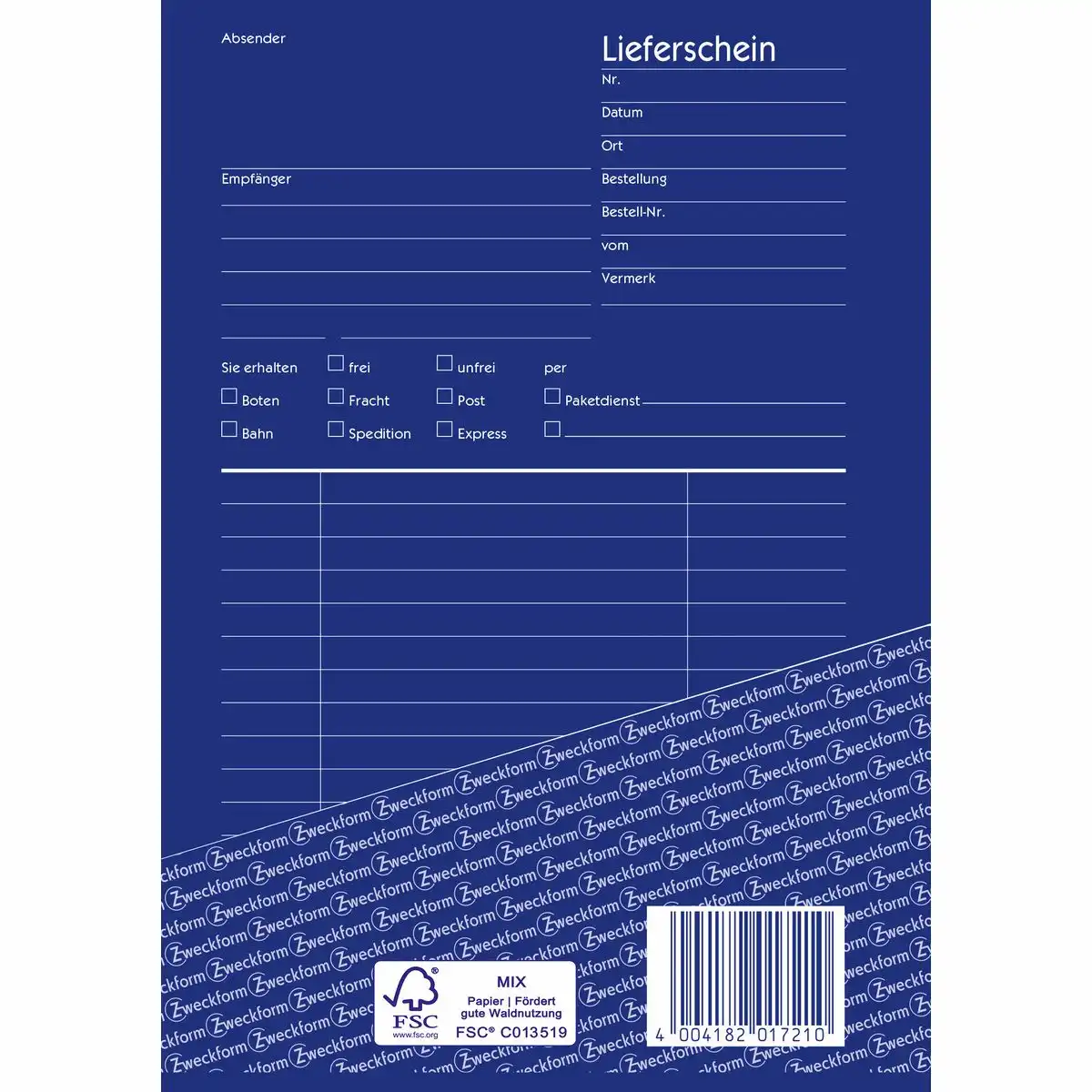 AVERY Zweckform Lieferschein mit Empfangsschein selbstdurchschreibend DIN A5 120 Blatt-3