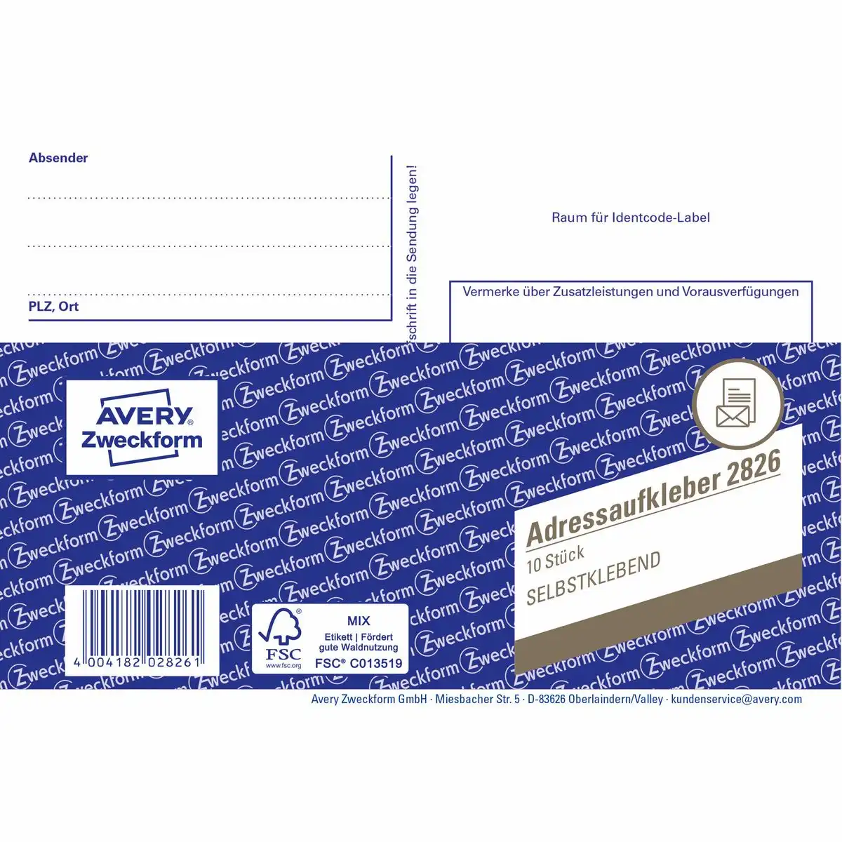 313073_01 AVERY Zweckform Adressaufkleberheft selbstklebend DIN A6 10 Blatt-1