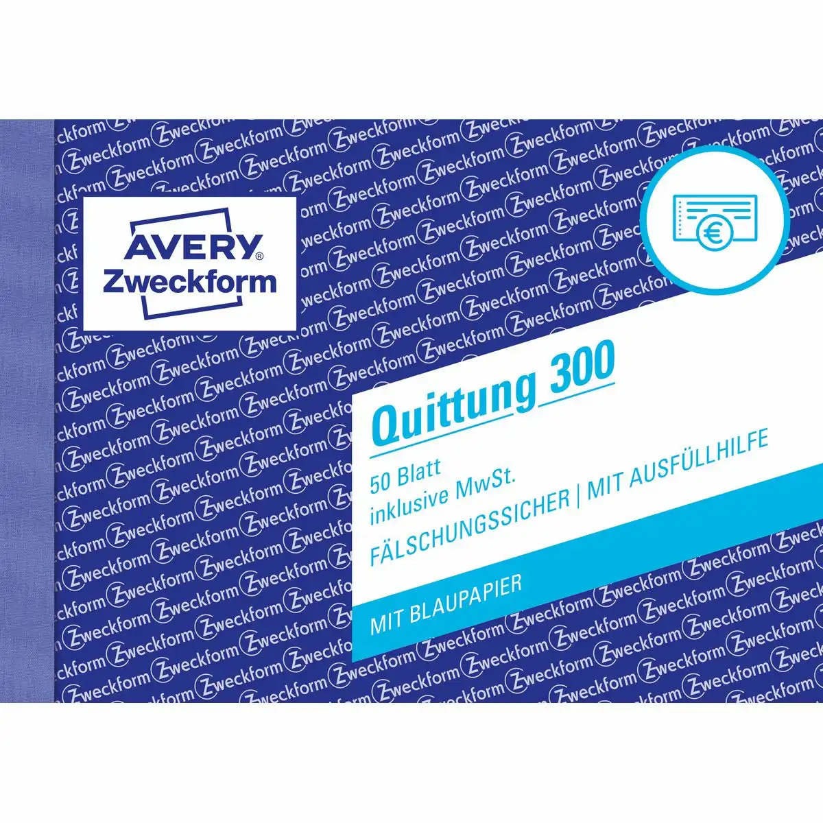 313078_01 AVERY Zweckform Quittung inkl. MwSt. mit Blaupapier DIN A6 quer 50 Blatt-1