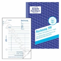 AVERY Zweckform Rechnung mit Blaupapier DIN A6 2x50 Blatt