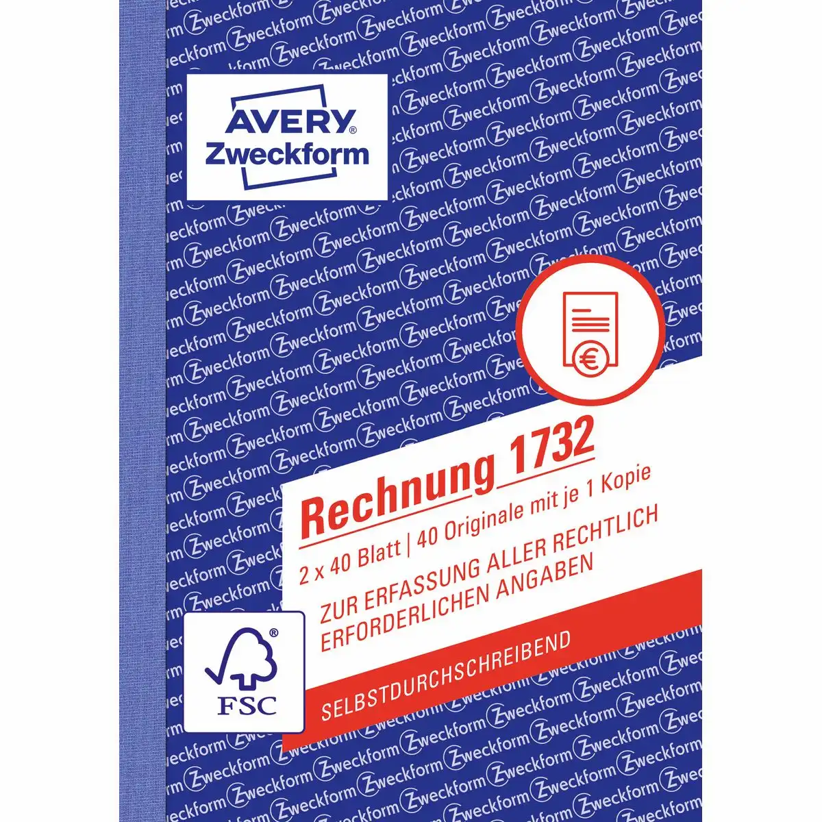 AVERY Zweckform Rechnung selbstdurchschreibend DIN A6 2x40 Blatt-1