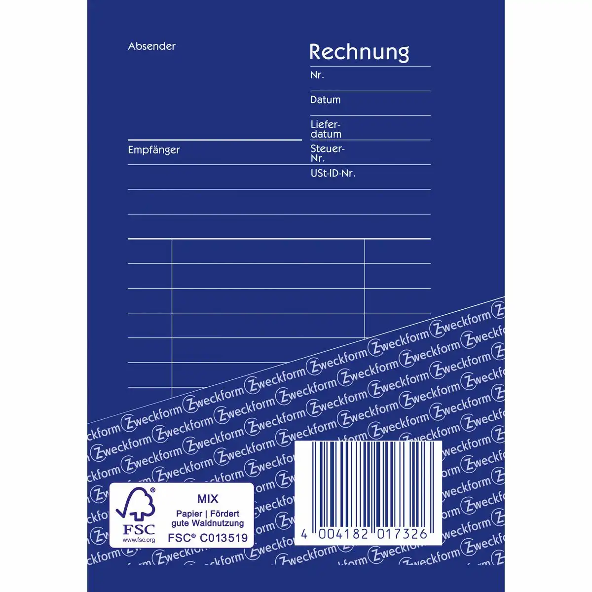 AVERY Zweckform Rechnung selbstdurchschreibend DIN A6 2x40 Blatt-3