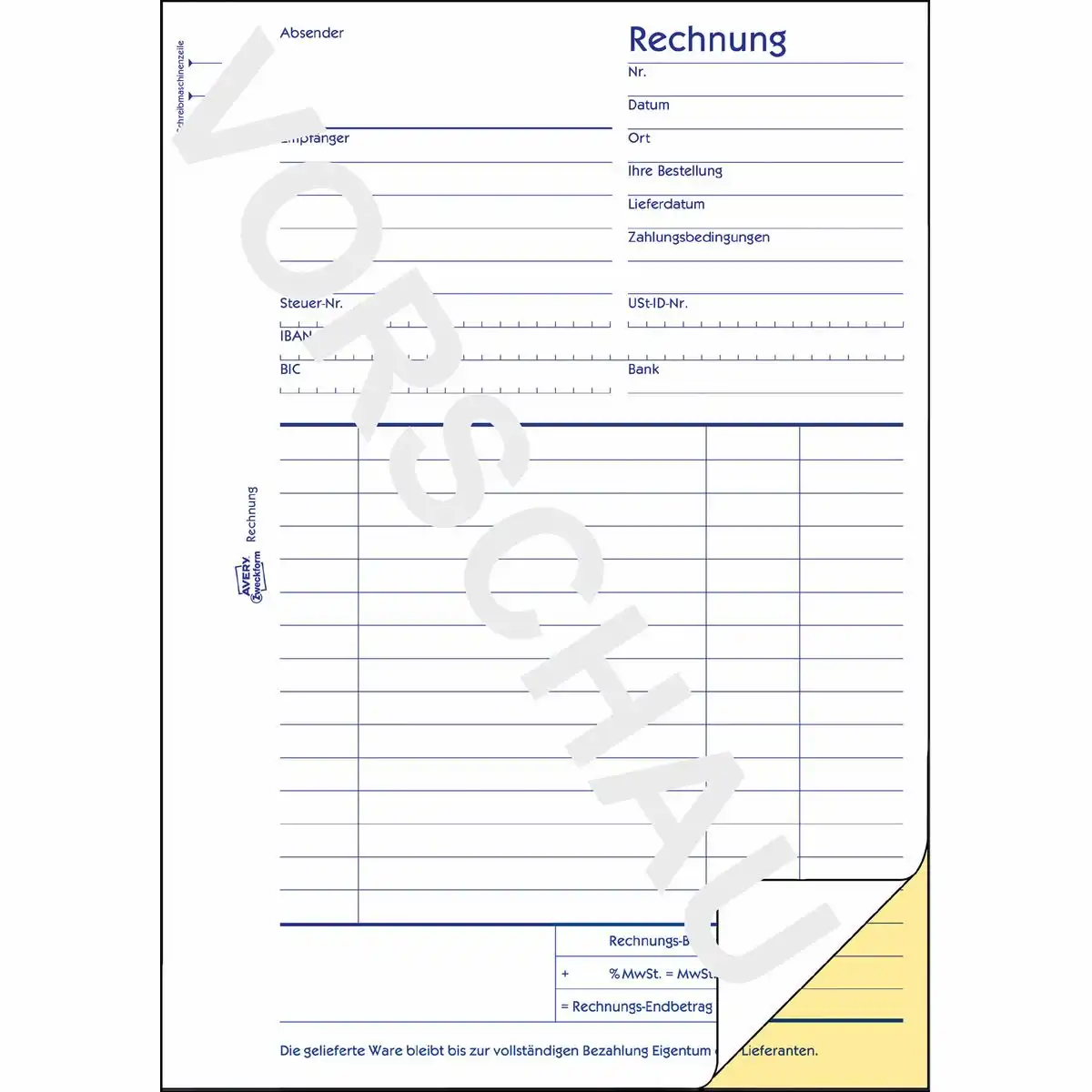 313091_02 AVERY Zweckform Rechnung selbstdurchschreibend DIN A5 2x40 Blatt-2