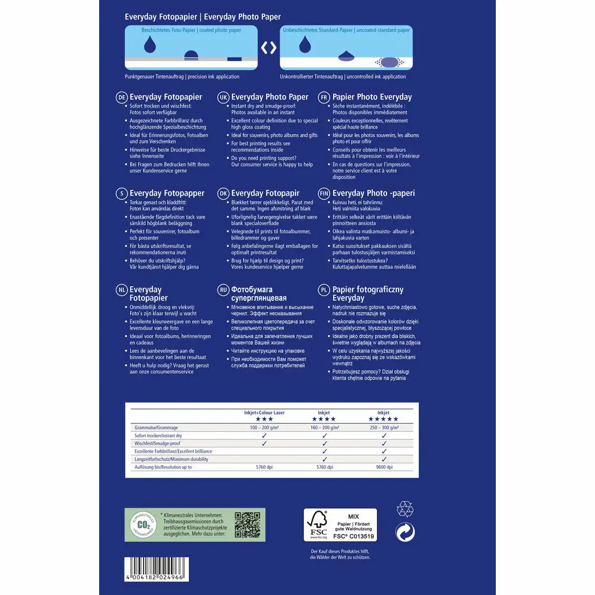 AVERY Zweckform Fotopapier Classic 180g/m² DIN A4 100 Blatt-1