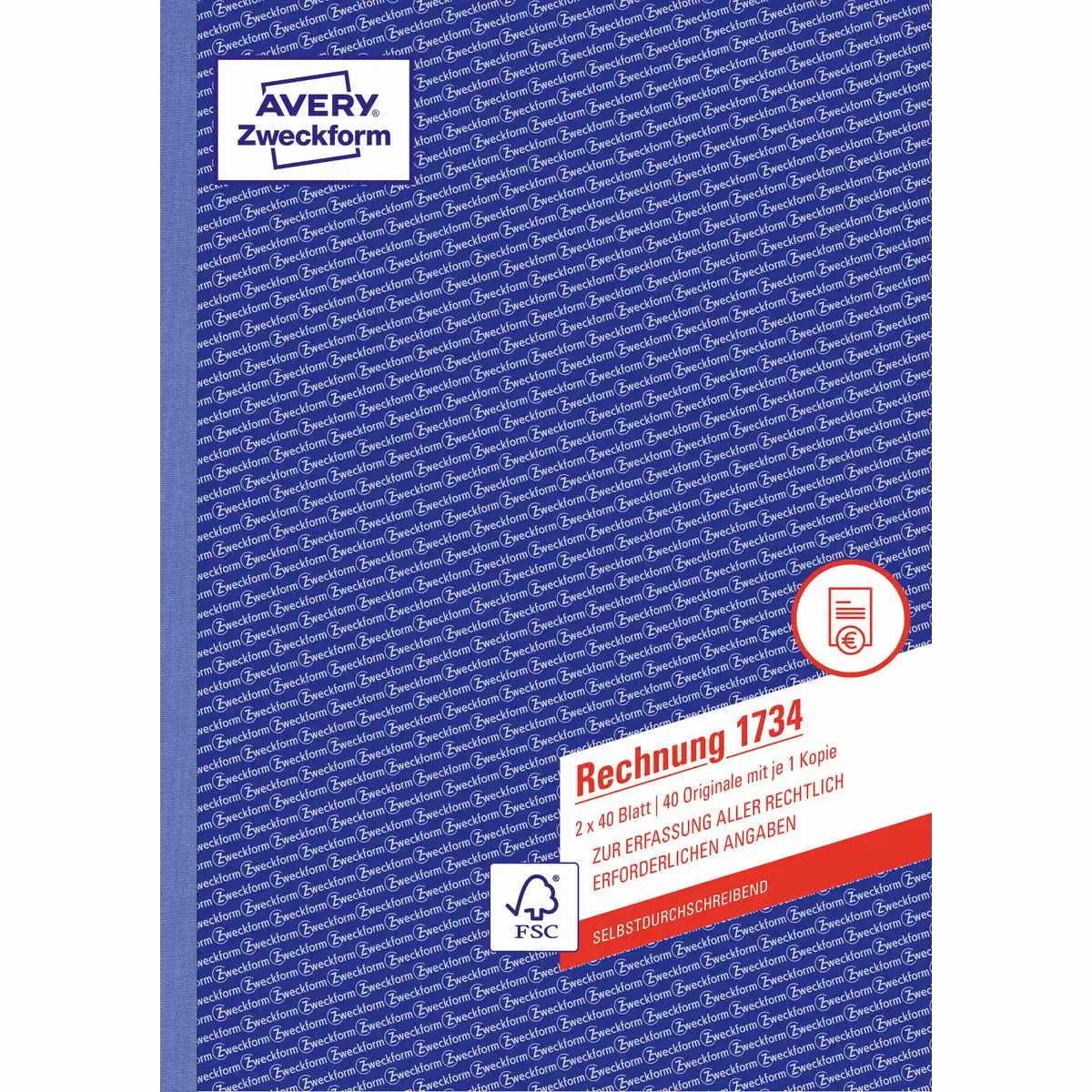 313119_01 AVERY Zweckform Rechnung selbstdurchschreibend DIN A4 2x40 Blatt-1