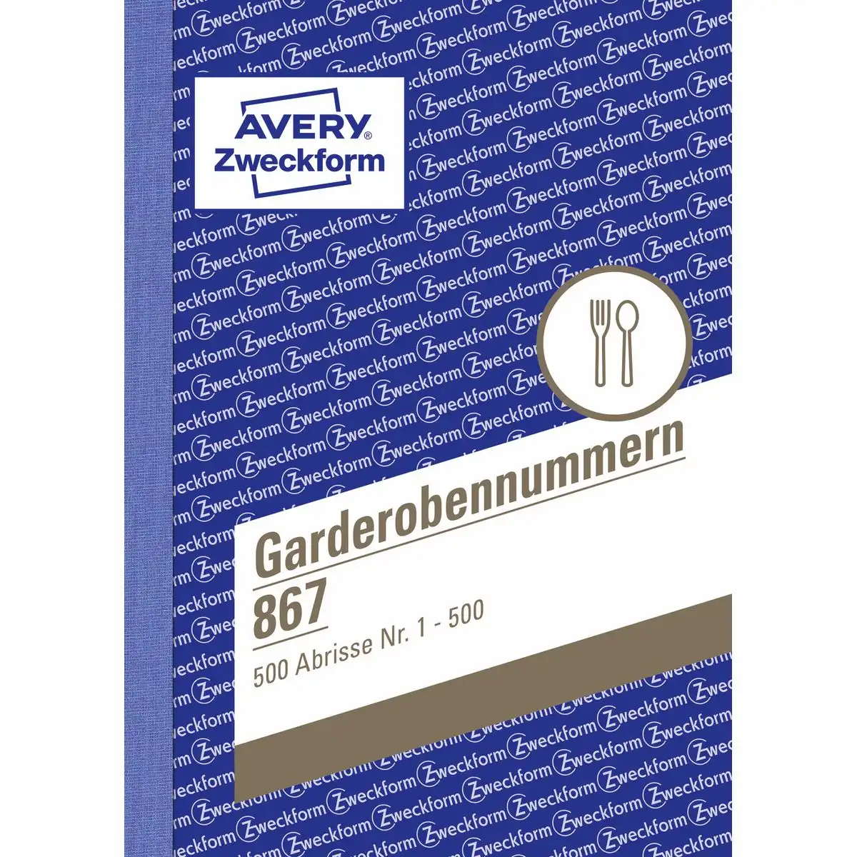 313130_01 AVERY Zweckform Garderobennummern 1-500 Abschnitte DIN A6 500 Blatt 5fach sortiert-1
