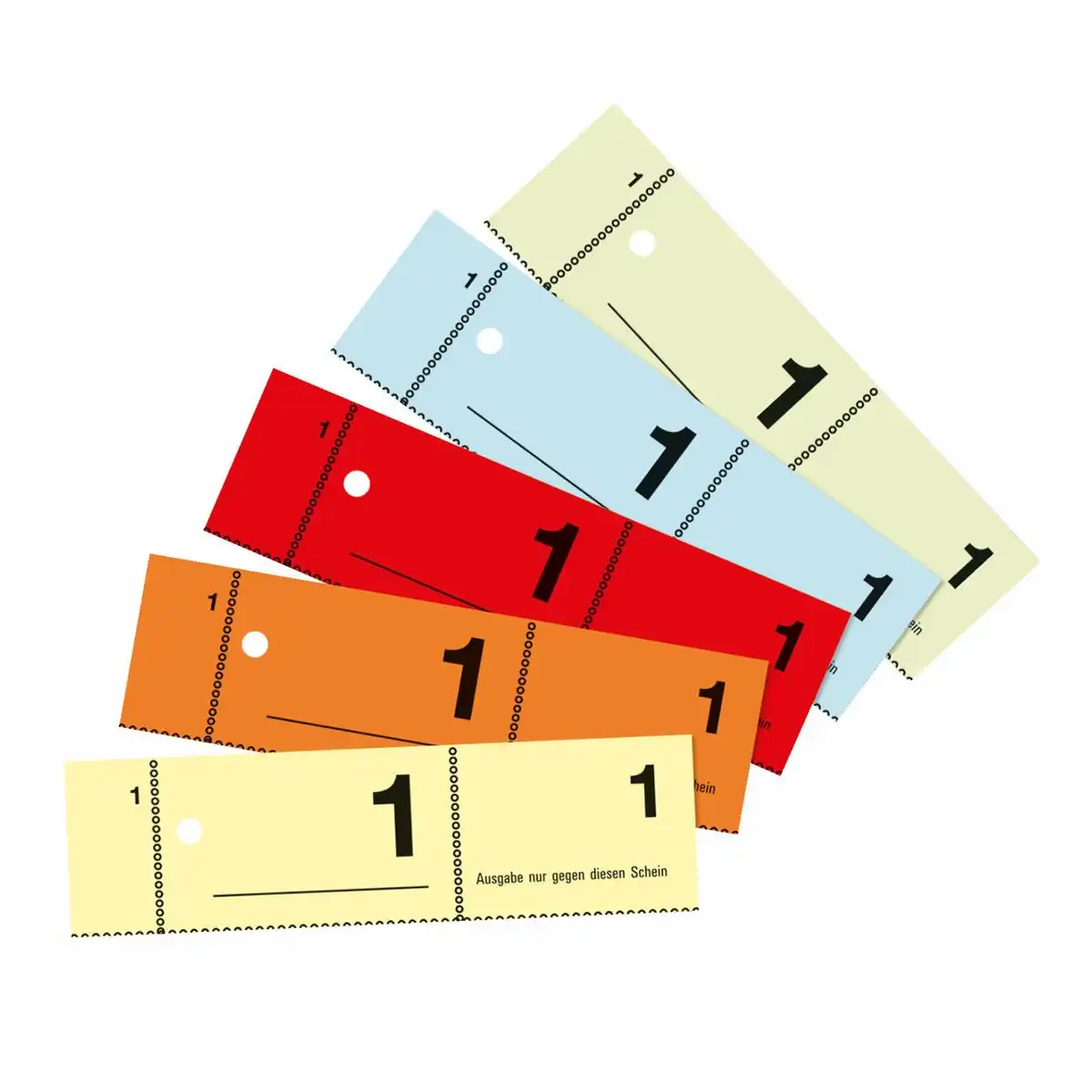 313130_02 AVERY Zweckform Garderobennummern 1-500 Abschnitte DIN A6 500 Blatt 5fach sortiert-2