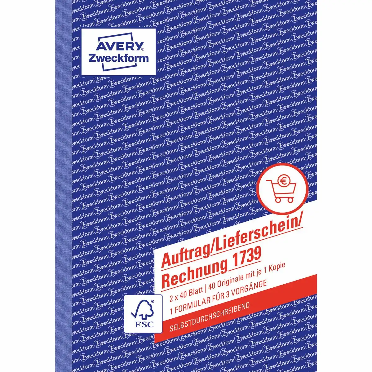 AVERY Zweckform Auftrag/Lieferschein/Rechnung selbstdurchschreibend DIN A5 2x40 Blatt-1