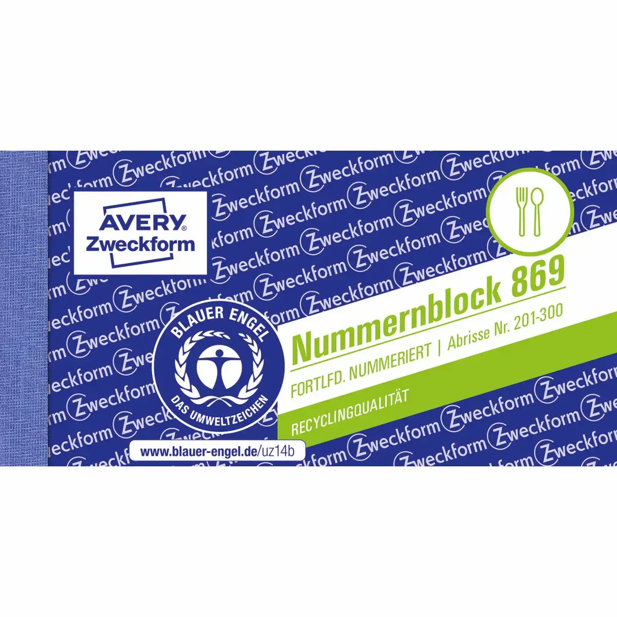313138_01 AVERY Zweckform Nummernblock nummeriert 1-1000 pro Block mehrfarbig 105x53mm 10er Pack-1