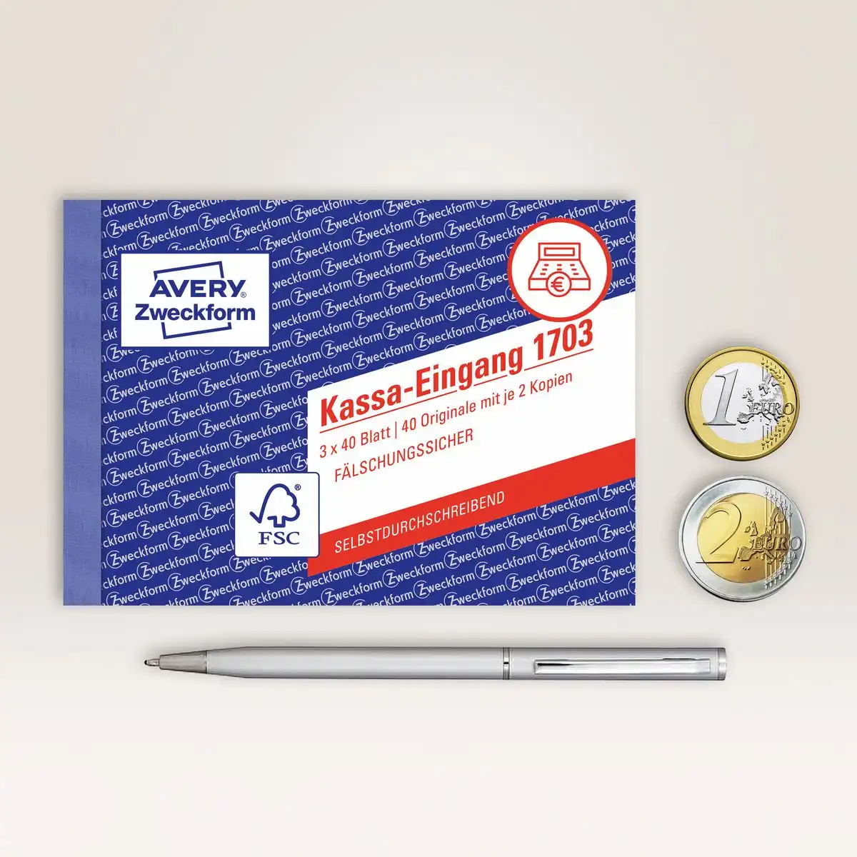 AVERY Zweckform Kassenbestandsrechnung selbstdurchschreibend DIN A5 80 Blatt-5