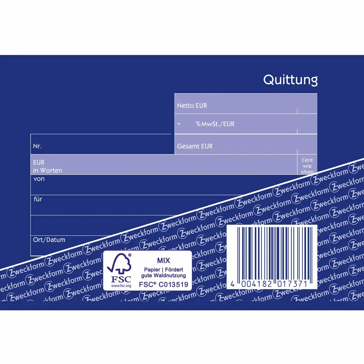 AVERY Zweckform Quittung selbstdurchschreibend DIN A6 quer 3x40 Blatt-3