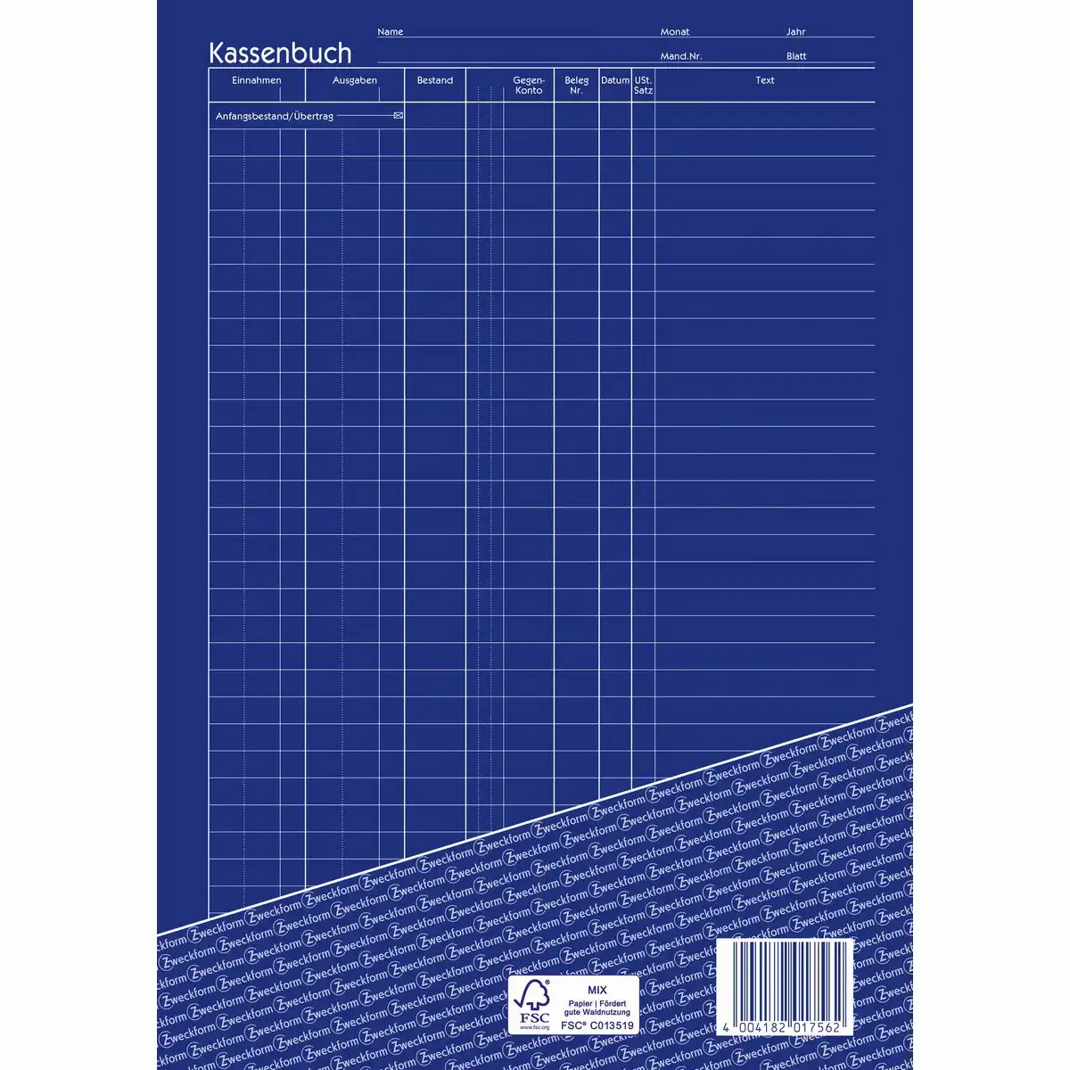 AVERY Zweckform Kassenbuch EDV-gerecht selbstdurchschreibend DIN A4 80 Blatt-3