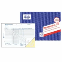AVERY Zweckform Wochenbericht selbstdurchschreibend weiß DIN A5 quer 2x40 Blatt