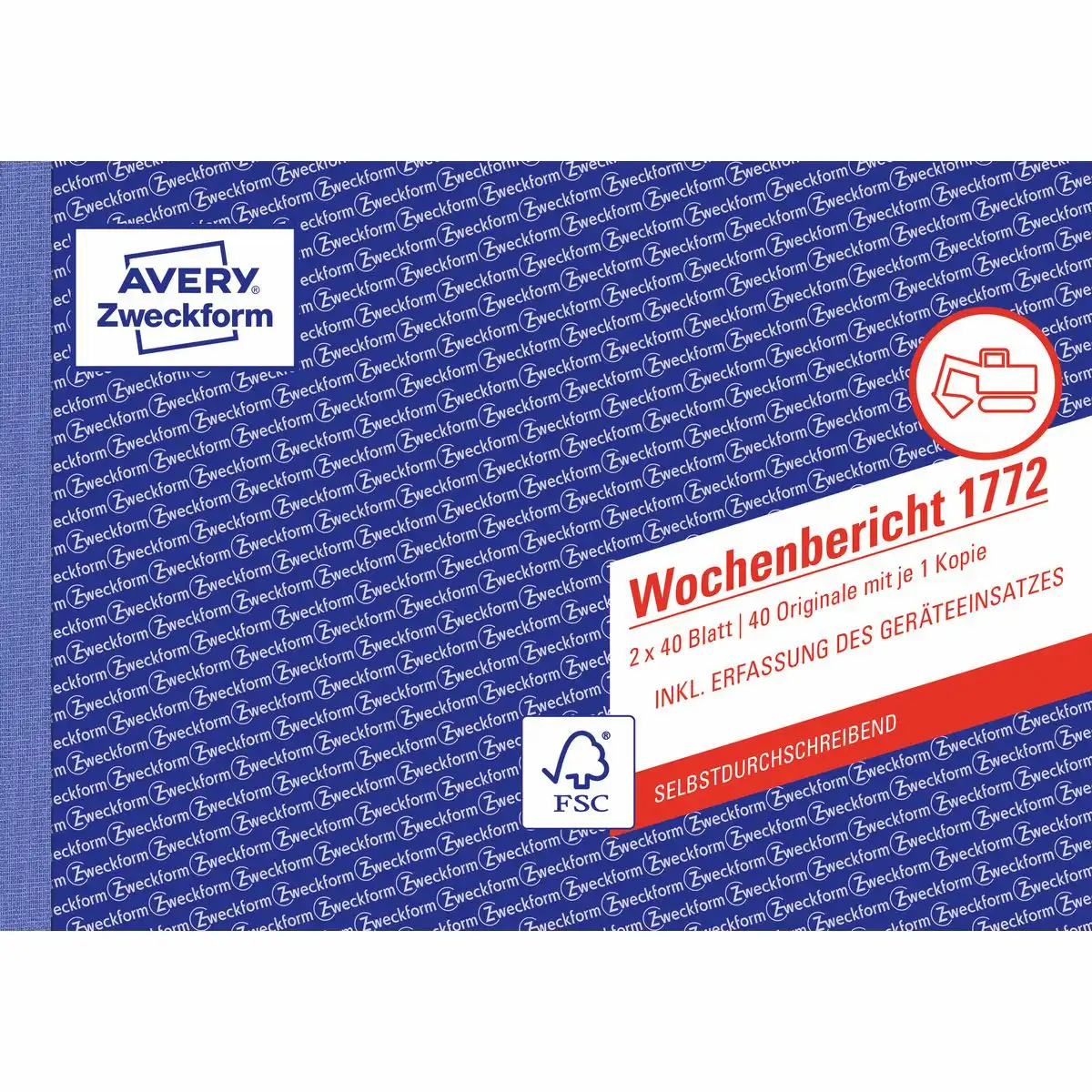 313150_01 AVERY Zweckform Wochenbericht selbstdurchschreibend weiß DIN A5 quer 2x40 Blatt-1