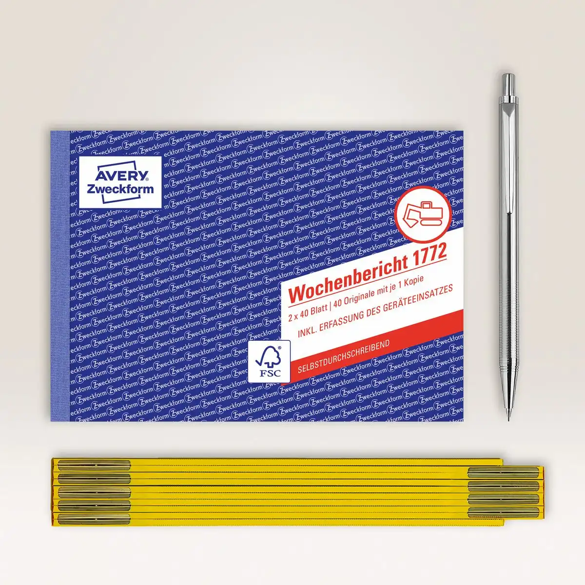 313150_04 AVERY Zweckform Wochenbericht selbstdurchschreibend weiß DIN A5 quer 2x40 Blatt-4