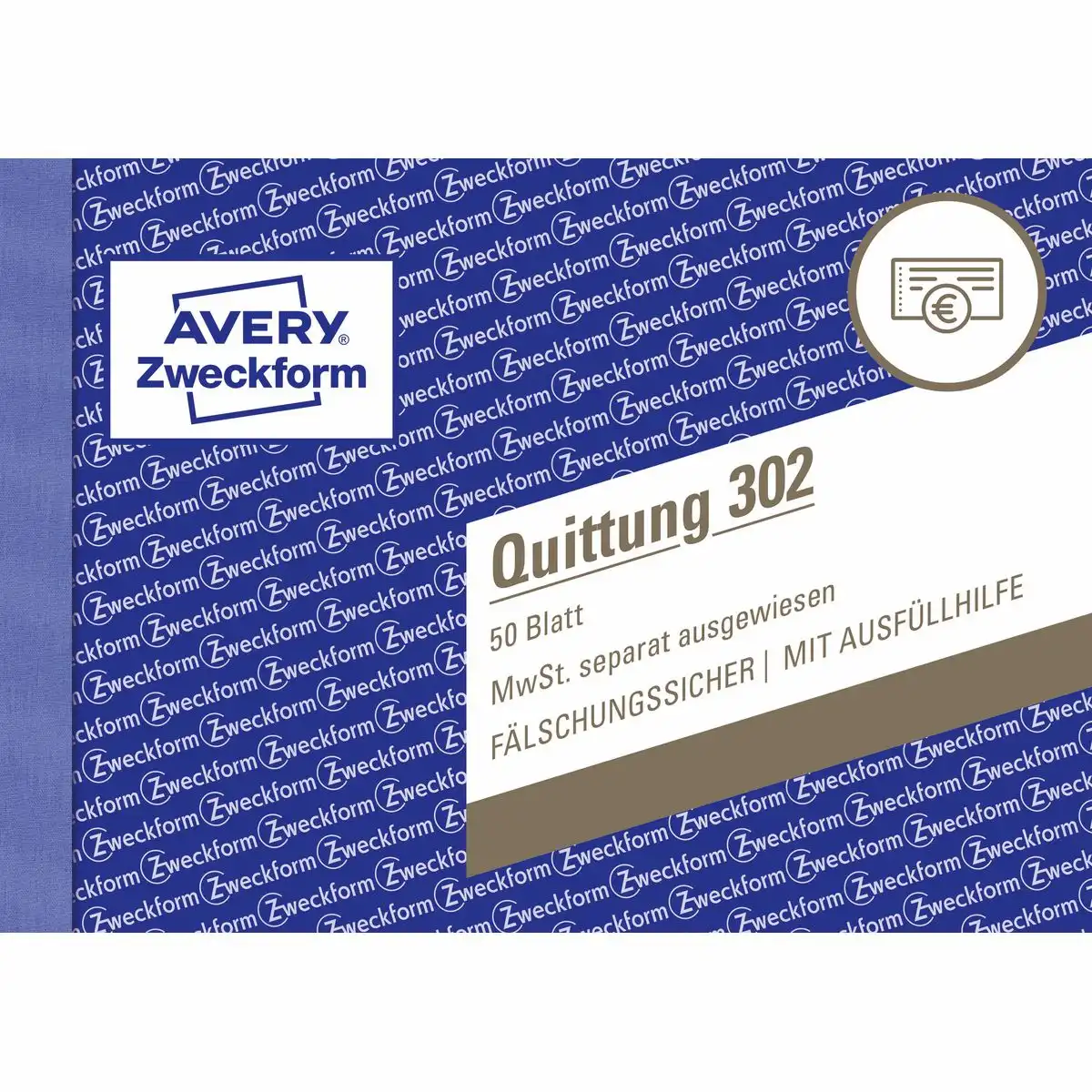 AVERY Zweckform Quittung MwSt. separat ausgewiesen 50 Originale DIN A6 quer 50 Blatt-1
