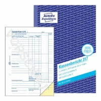 AVERY Zweckform Kassenbericht 50 Originale mit Blaupapier DIN A5 100 Blatt