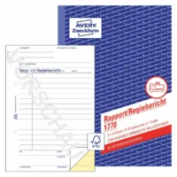 AVERY Zweckform Rapport/Regiebericht selbstdurchschreibend DIN A5 2x40 Blatt
