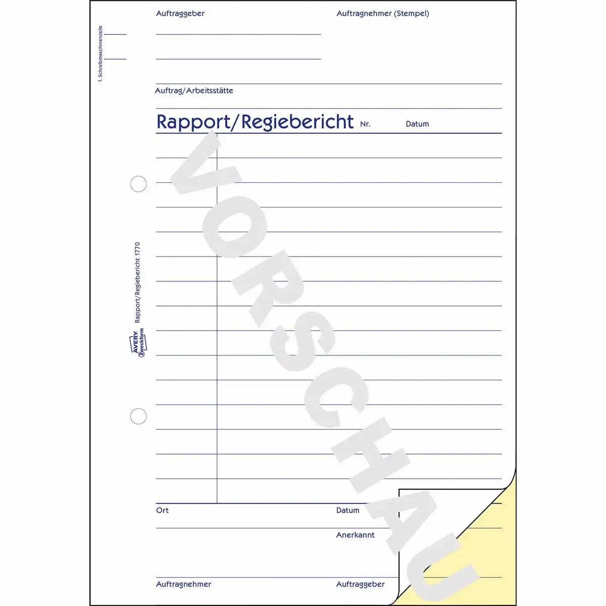 313192_02 AVERY Zweckform Rapport/Regiebericht selbstdurchschreibend DIN A5 2x40 Blatt-2