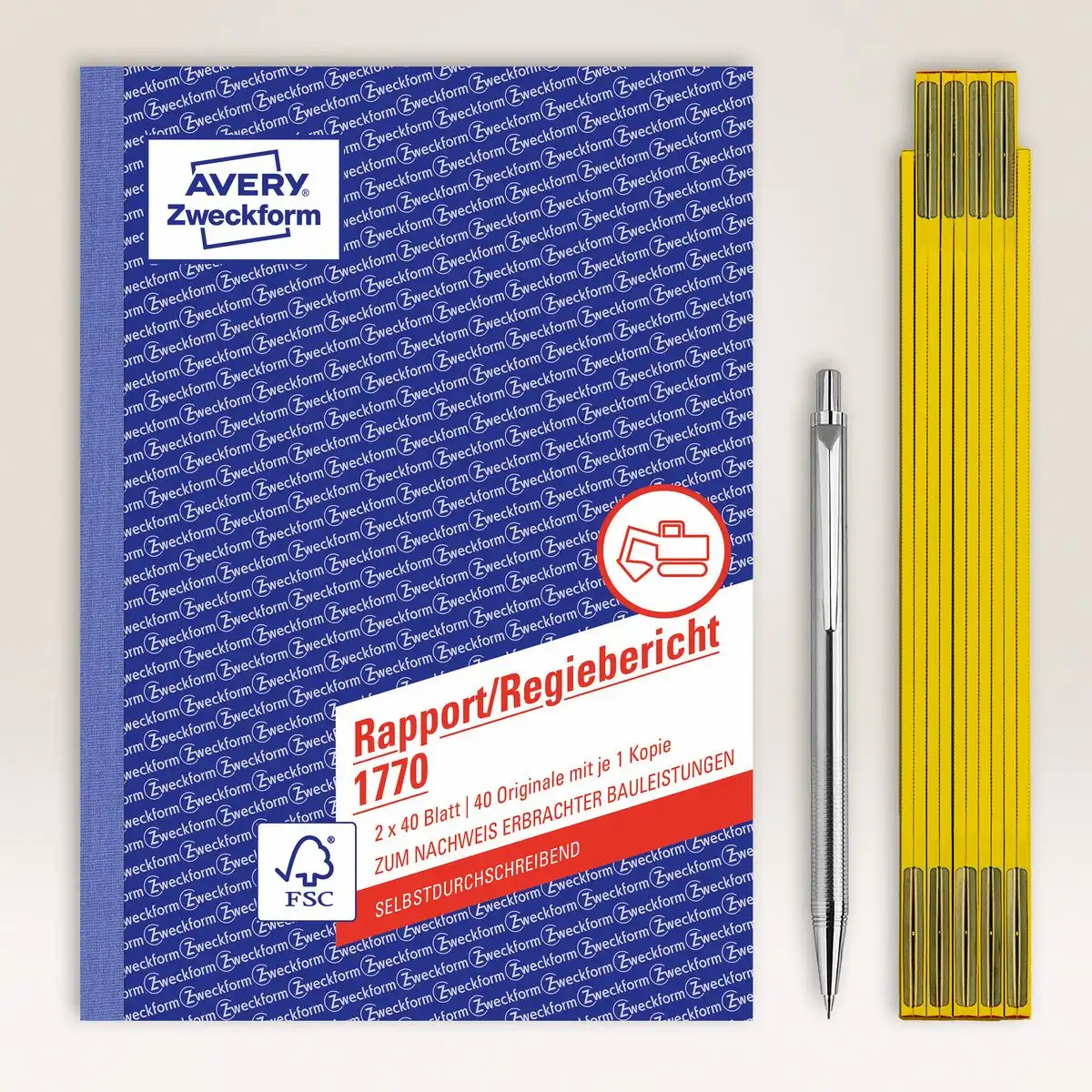 313192_04 AVERY Zweckform Rapport/Regiebericht selbstdurchschreibend DIN A5 2x40 Blatt-4