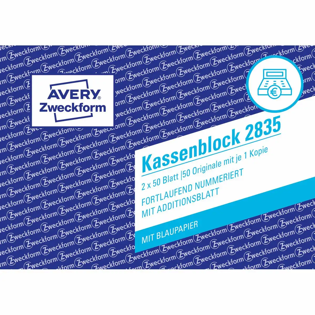 313207_01 AVERY Zweckform Kassenblock fortlaufend nummeriert mit Blaupapier DIN A6 100 Blatt 10er Pack-1
